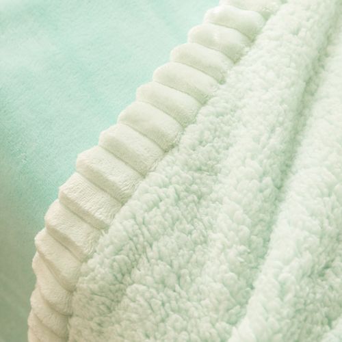 Frazada 1 Plaza Flannel Sherpa con Corderito