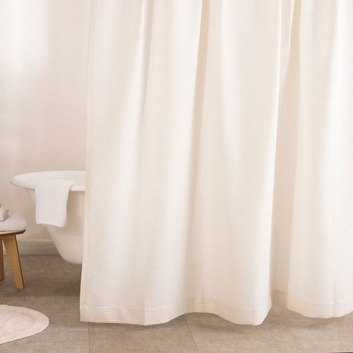 Cortina de Baño con Ojalillos Metálicos Piqué