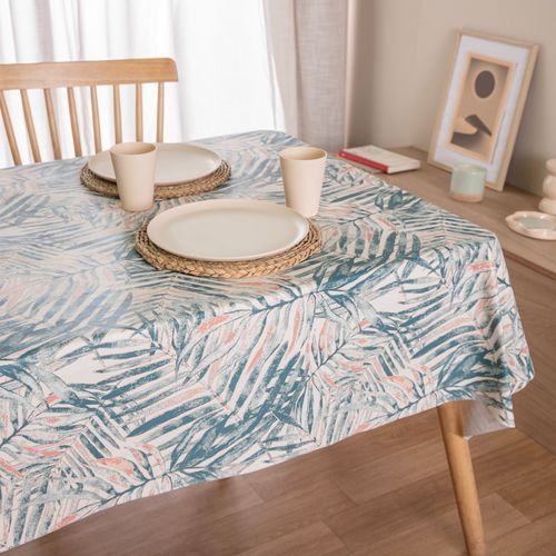 Mantel Rectangular Grande Hojas Jaspeadas