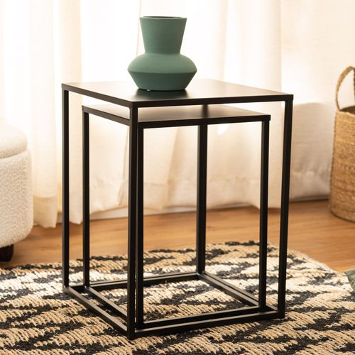 Set de Mesas Bajas de Metal Black