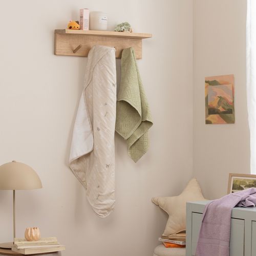 Bata de Baño Bebé con Capucha de Jersey Letras y Bichitos
