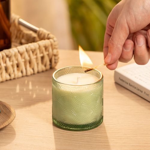 Vela Aromática Vidrio Sándalo