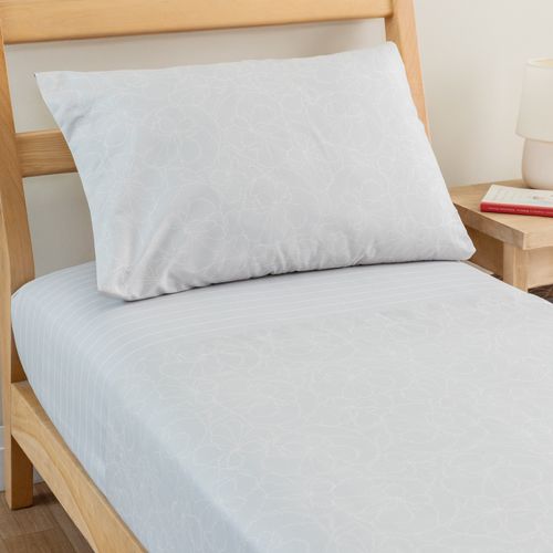 Juego de Sábanas Twin Blanco Floral