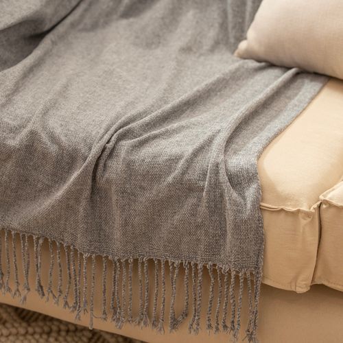 Manta Chenille con Flecos