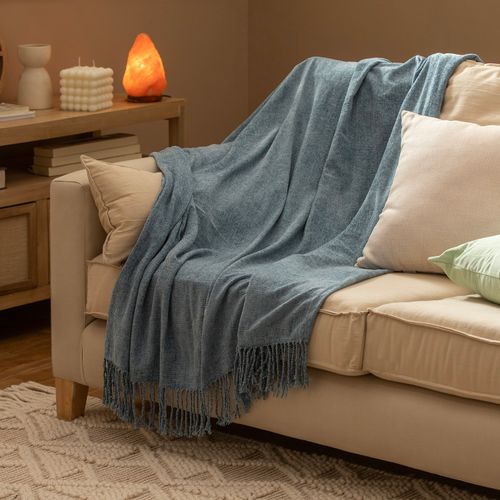 Manta Chenille con Flecos