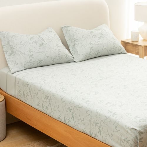 Juego de Sábanas Extra Queen Extra Suave Sueño Botánico