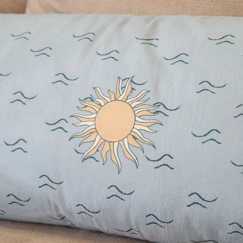 Funda de Almohadón Navy Estampado