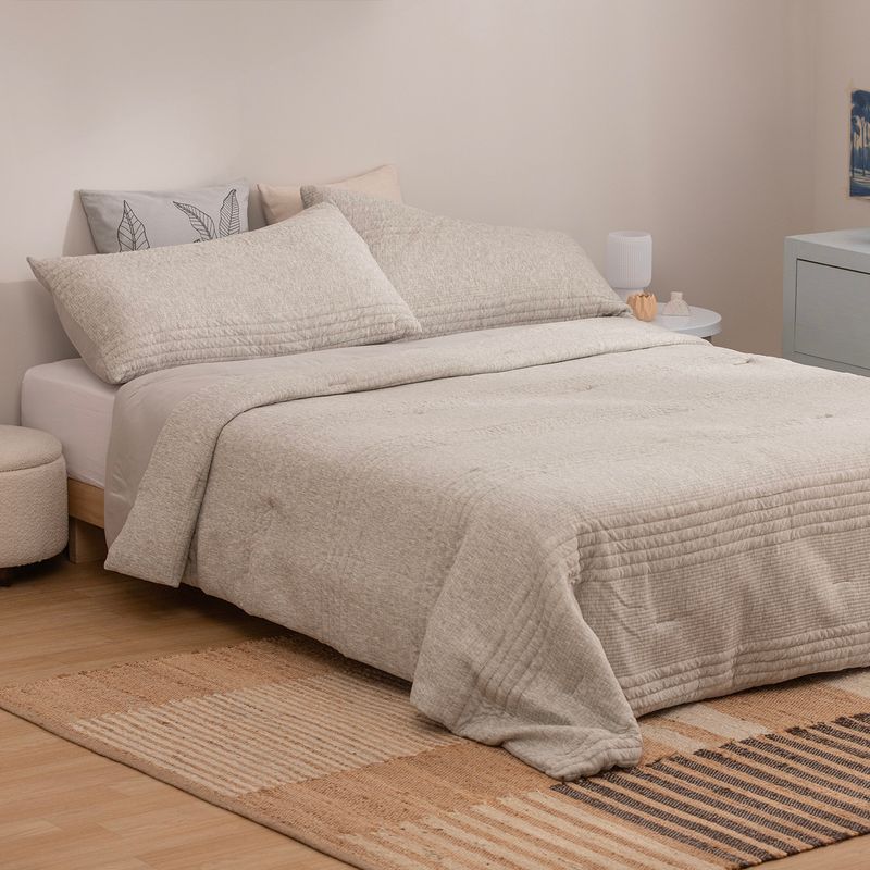 Acolchado-Queen-de-Jersey-Liso-con-Relieve-Rayado
