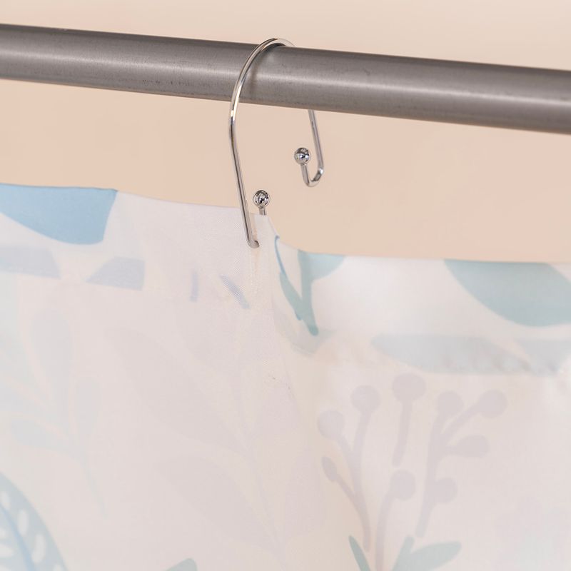 Set-de-Cortina-de-Baño-Floral-con-Ganchos-Dobles