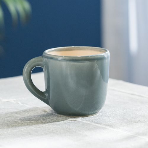 Taza Bicolor de Cerámica Artesanal con Asa