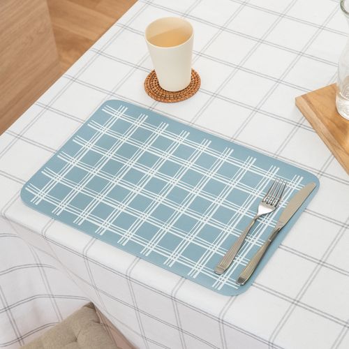Individual De Mesa Triple Cuadro