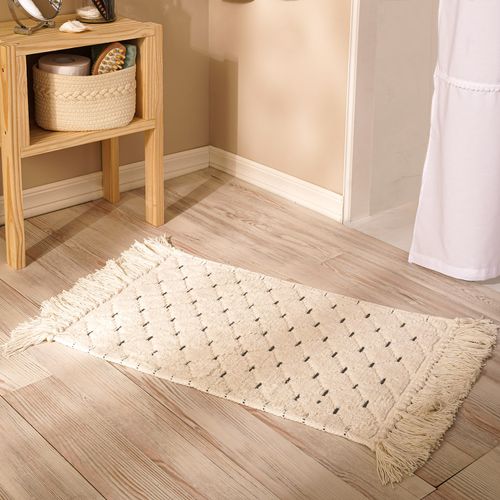 Alfombra de Baño Caminos Cruzados con Flecos
