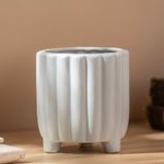Maceta--de-Ceramica-Con-Pie-Textura-Lineas-