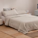 Acolchado-King-de-Jersey-Liso-con-Relieve-Rayado