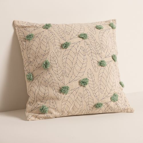 Funda de Almohadón Bordado de Algodón