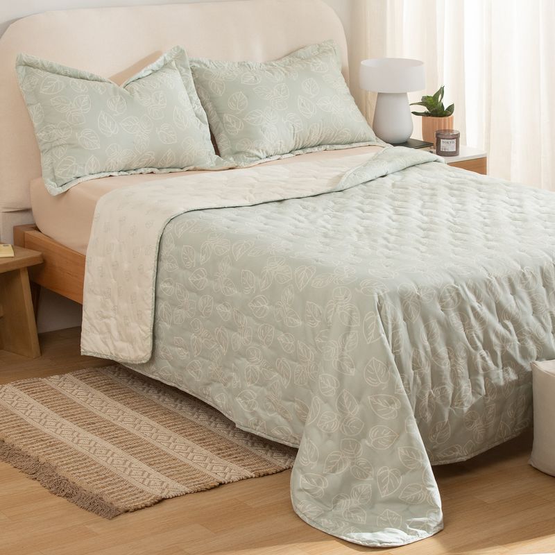 Cubrecama-Queen-Reversible-Hojas-Pinceladas