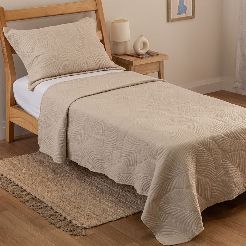 Cubrecama-Twin-Reversible-de-Algodon-Hojas