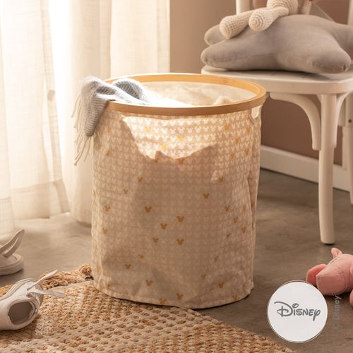 Laundry Cesto de Ropa Plegable Bambú de Disney Mickey