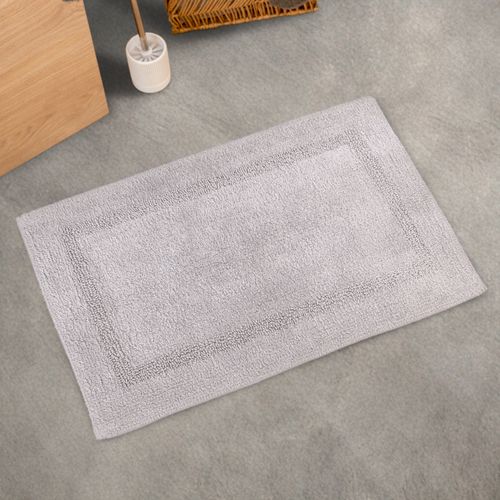 Alfombra de Baño Lisa con Marco Texturado