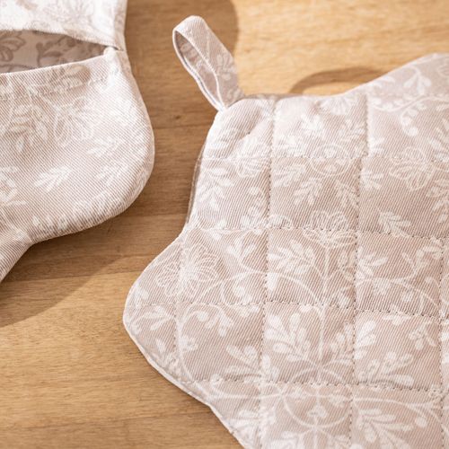 Set de Manopla y Agarradera Flores Búlgaras