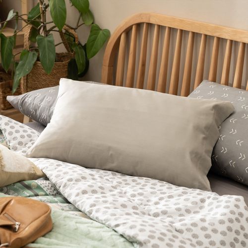 Funda de Almohadas Queen Algodón Blend Lisa
