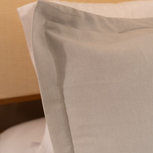 Funda de Almohadón con Pestañas Algodón Blend Lisa