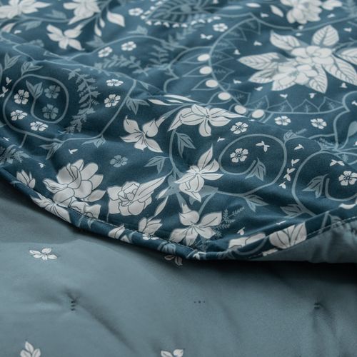 Cubrecama King Reversible Búlgaro Jazmín