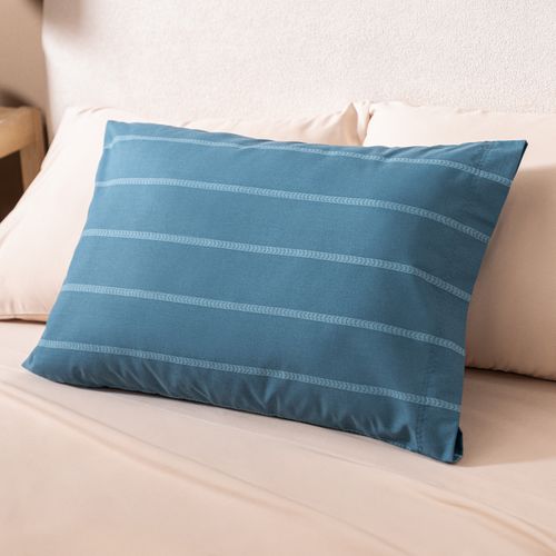 Funda de Almohada King Algodón Blend Rayada