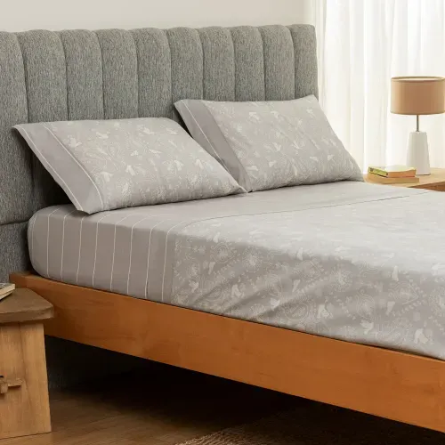 Juego de Sábanas Queen Algodón Blend Búlgaro Aves