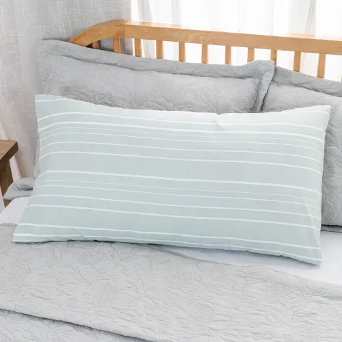Funda de Almohada King Algodón Blend Rayas