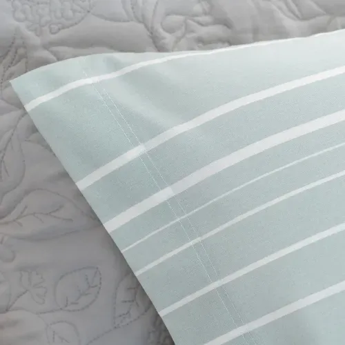 Funda de Almohada King Algodón Blend Rayas