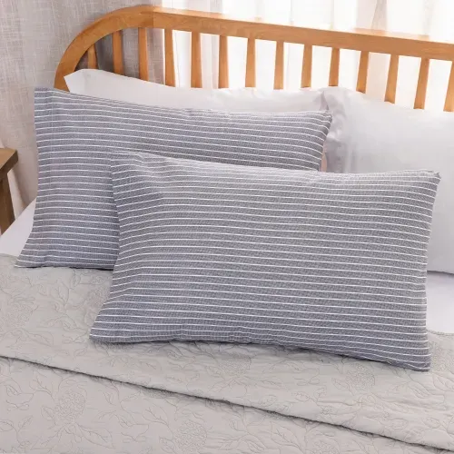 Set de Fundas de Almohadas Queen Algodón Peinado Ópalo