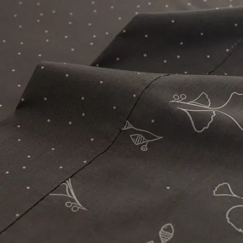 Juego de Sábanas Extra Queen Algodón Blend Ginko Hoja