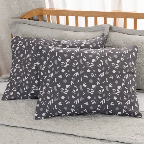 Set de Fundas de Almohadas Queen Algodón Peinado Cuts