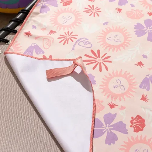 Set de Toallón de Secado Rápido con Mochila Flores