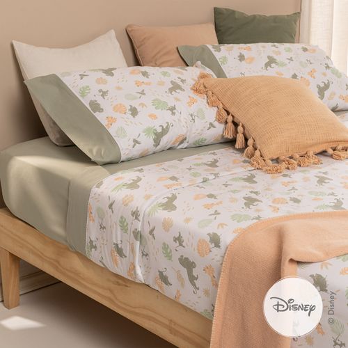 Juego de Sábanas Extra Queen Algodón Disney El Rey León Animales