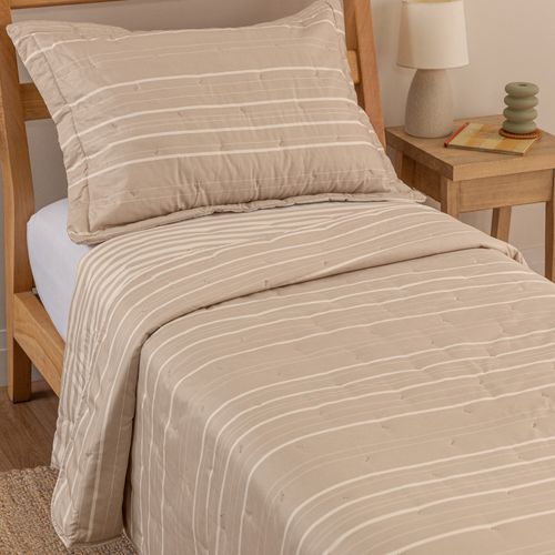 Cubrecama Twin Reversible Raya Snow