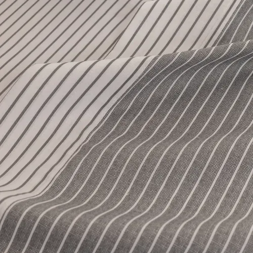 Juego de Sábanas King Algodón Peinado Rayas Grafito