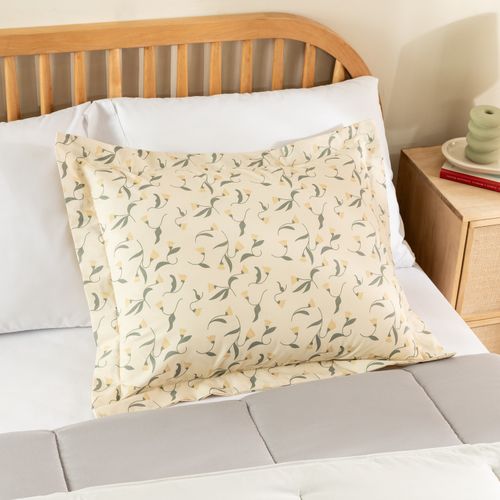 Funda de Almohadón Con Pestañas Tulipán Simple