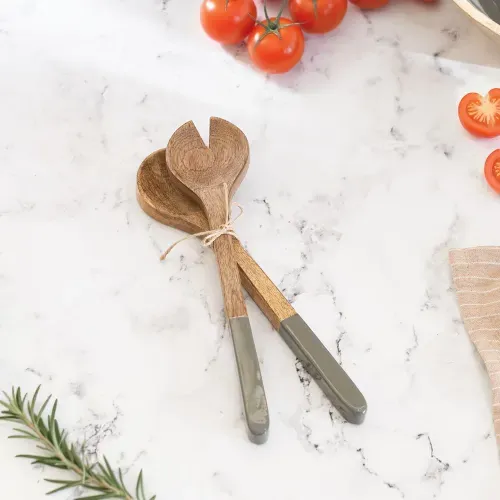 Set de 2 Utensilios de Madera para Ensalada
