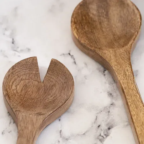 Set de 2 Utensilios de Madera para Ensalada