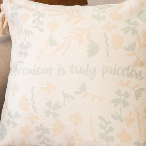 Funda de Almohadón con Flecos Hojas Freedom