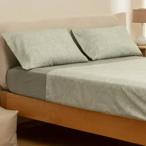 Juego de Sábanas Queen Extra Suave Hoja Lineal