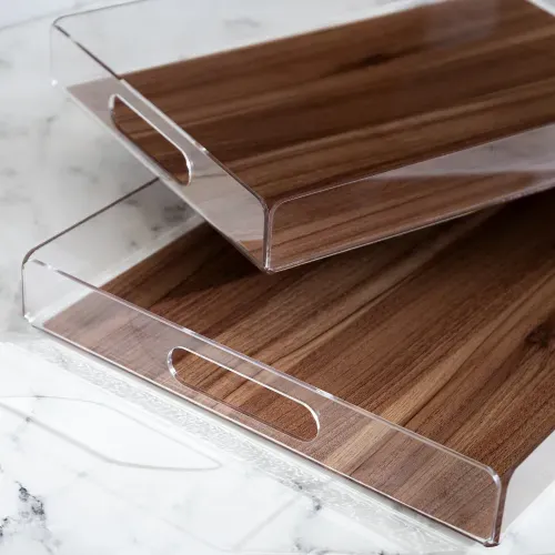 Set de 2 Bandejas Rectangulares Acrílico