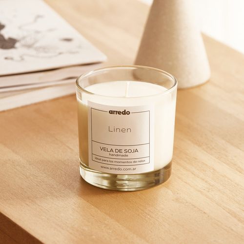 Vela Aromática Vidrio Linen