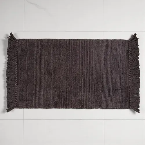 Alfombra de Baño Grande Rayas y Flecos