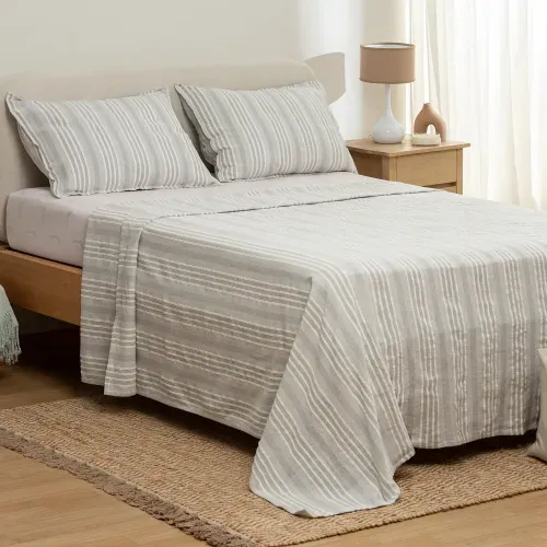 Cubrecama King Rústico Rayas