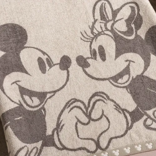 Toallón Playero de Algodón Disney Mickey y Minnie Love