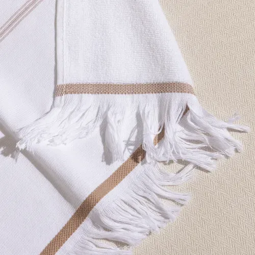 Toallón Playero Extra Large Rayas con Flecos