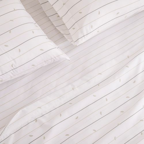 Juego de Sábanas Queen Hojas Rayadas